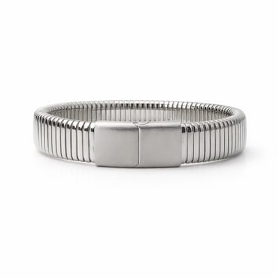 Marama - Luna Dames Armband – Zilverkleurige Brede Bangle – Stoer & Chique – Hypoallergeen – 19,5 cm