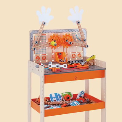 Hape Deluxe Wetenschappelijke Werkbank - Experimenteerset met 79 Onderdelen voor Kinderen vanaf 4 Jaar