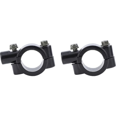 2PCS 25mm Support de Montage de Rétroviseur de Guidon de Moto Adaptateur Universel pour Moto VTT Scooter Projet M8 noir