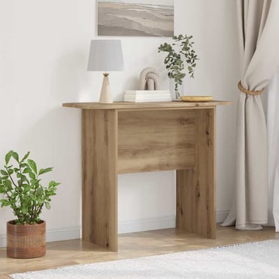 vidaXL - Wandtafel - Artisan - Eiken - 93 - x - 40 - x - 75 - cm - Bewerkt - hout