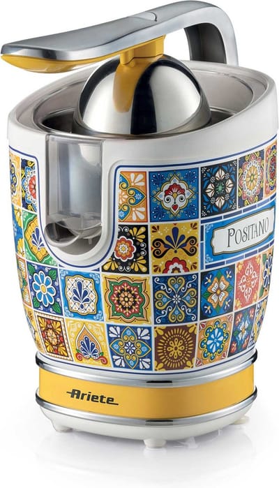 Ariete Positano 0413 - Italiaans design elektrische citruspers - 85 Watt - 2 perskegels - 600 ml inhoud