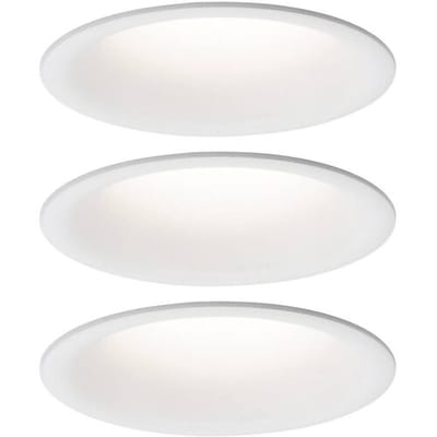 LED-inbouwlamp Cymbal Coin Set van 3 IP44 rond 77 mm Coin 3x6,7W 3x430lm 230V dimbaar 2700K Wit mat