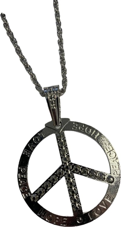 Metalen party ketting - Rockstar - rockster - zilverkleurig