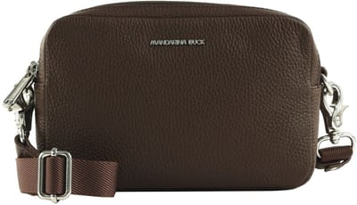 MANDARINA DUCK Leren schoudertas Mellow Leather Crossbody Camera Bag Espresso donkerbruin