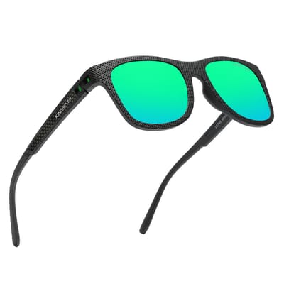 KINGSEVEN Zonnebril 745 - Zwart-Groen – Heren - Vrouwen - Gepolariseerd - UV400 - Sportief