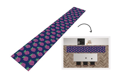 Keukenloper 300x50 cm - Keukenmat vinyl Patroon - Framboos - Retro - Keukenmatten loper - Keuken vloerkleed tapijt