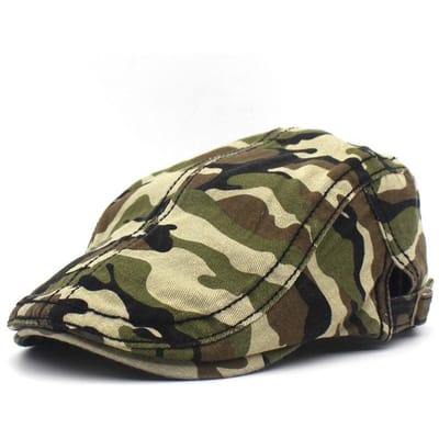 Vier Jaargetijden Camouflage Print Newsboy Petten Katoenen Platte Vizierpet Mannen en Vrouwen Schilder Baret Hoeden 28 55-60cm adjustable beige