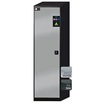 asecos CS-CLASSIC chemische opslagkast, scharnierende deur, links scharnier, front asecos zilver, B 545 x D 520 x H 1950 mm