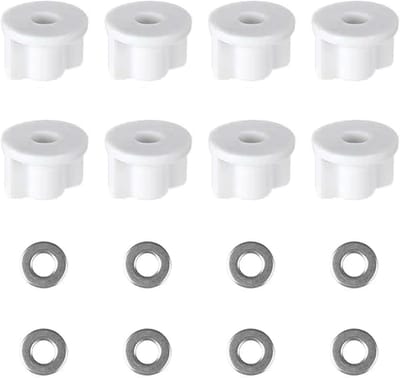 8 Stuks Toiletbril Bevestigingsset met Onderlegschijven, Vervangingsonderdelen voor Toiletdeksel en Toiletbril Bevestiging