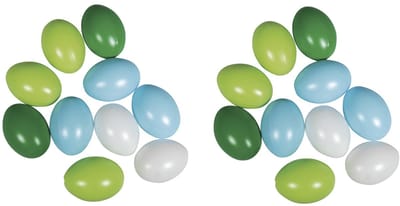 Paaseieren - 50x - pastel - kunststof - 6 cm - paasversiering - paasdecoratie - pasen