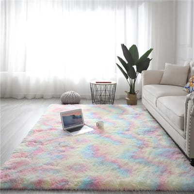 Pluche Roze Tapijt Woonkamer Decoratie Pluizig Tapijt Dikke Slaapkamer Tapijten Antislip Vloer Zachte Lounge Tapijten Effen Grote Tapijten 200x200cm