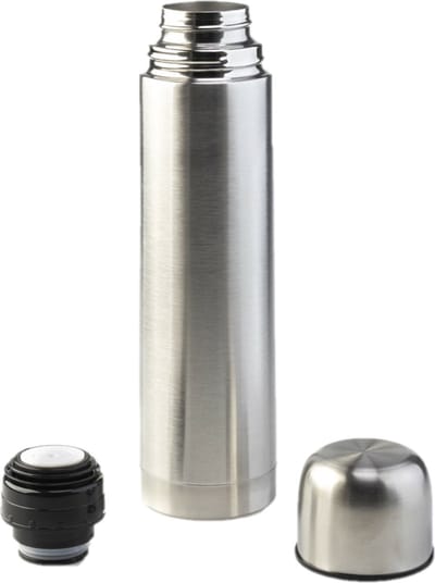 Lowenthal Thermosfles/isoleerfles - metaal - mat zilver - 750 ml - beker
