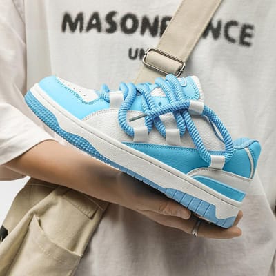 Chaussures décontractées pour hommes Board Street Hip Hop Baskets pour chaussures de sport de marche unisexes Chaussures de course originales à semelle souple de luxe 36 blue