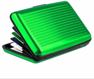 Scoby - Stijlvolle Aluminium Creditcardhouder - Anti-Skimming Bescherming - Lichtgewicht Pasjeshouder - Wallet - Groen