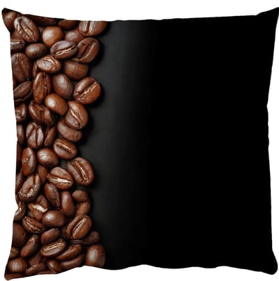 Sierkussens - Kussentjes Woonkamer - 50x50 cm - Koffiebonen - Zwart - Eenvoudig