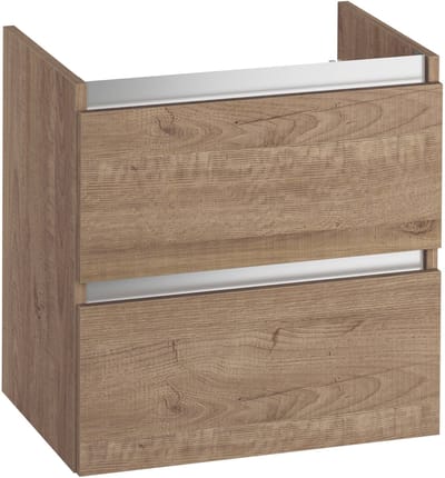 Saqu Gaia wastafelonderkast 60x39,5x60cm toffee – aluminium greeplijst