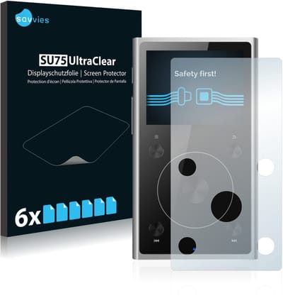 Savvies - Screenprotector voor FiiO X1 II - Folie Beschermfolie transparant 6 Stuks