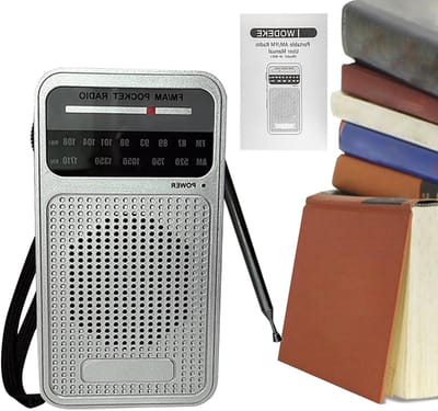 Transistorradio - Draagbare radio - Muziek Luisteren - Ultra-gevoelige ontvanger - 13 x 7.2 x 3.1 cm - Zilverkleurig