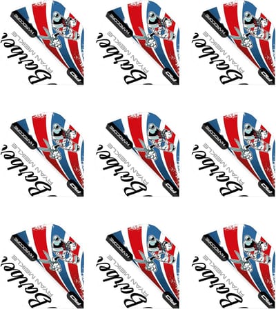 Set van 9 Hardcore Dartpijlen met 3 Flights Sets voor Precisie en Snelheid
