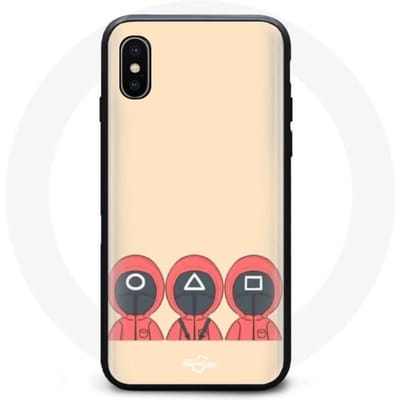 Coque - Maniacase - Iphone XS Max - Noir - Souple - Squid Game Square noir