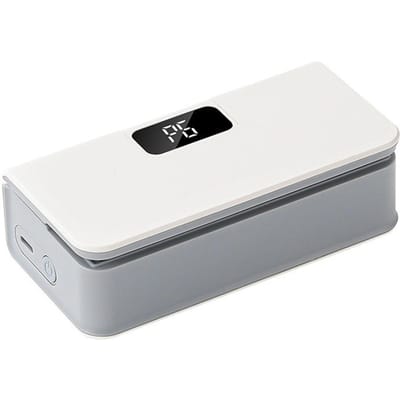 Mini Zaksealer met Verborgen Snijder Magnetische Achterkant Oplaadbaar 6 Instelbare Hittelevels LED Display Draagbare Zak white