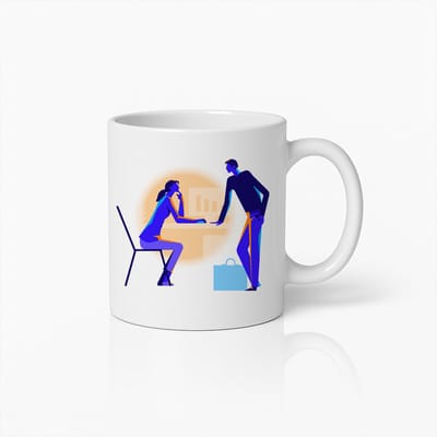 Koffiemok Zakelijke Vergadering – Professionele Kantoorbeker voor Werk en Samenwerking