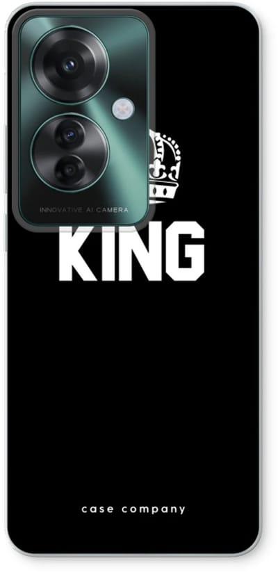 Case Company® - Hoesje geschikt voor Oppo Reno 11 F hoesje - King zwart - Soft Cover Telefoonhoesje - Bescherming aan alle Kanten en Schermrand