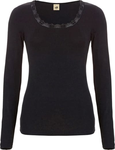 Ten Cate thermo long sleeve lace zwart voor Dames | Maat S