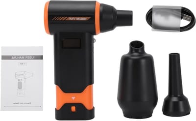 Persluchtblazer - Stofreiniger - Auto Interieur Reinigen - 4 Instelbare Snelheden - 270g Lichtgewicht - Geel