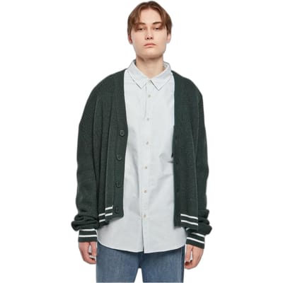 Urban Classics - Sporty Boxy Cardigan - XL - Groen