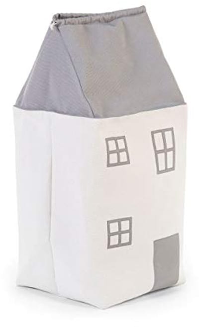 Speelgoedzak Huis van Polyester - Grijs Ecru - Ideaal voor het Opbergen van Speelgoed