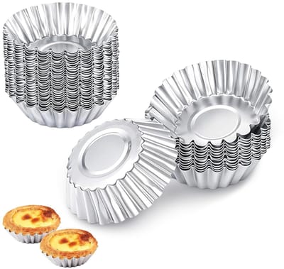 Dailygoods- Eiertaartvormen 30-delige set - Mini-aluminium Bakvormen