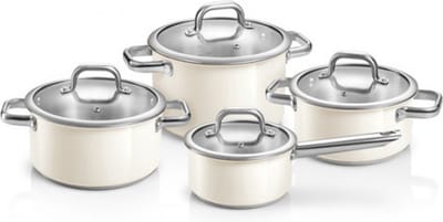 Tescoma Delight Kookpannenset - 8 delig - RVS cremewit