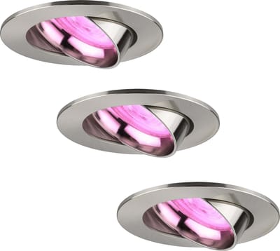 Ledvion - 3X SMART LED Inbouwspot Rio - RVS - Dimbaar