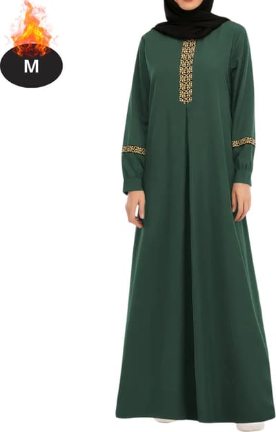 Bovista Islamitische Kleding - Djellaba Dames - Moslim Kleding - Arabisch Dames Kaftan - Alhamdulillah - Groen - M