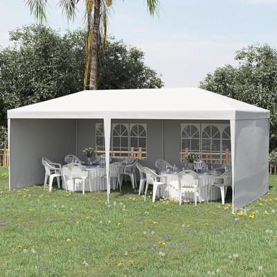 Feesttent Buiten - Waterdicht Paviljoen - Tuinfeest Evenement - Met Ramen - 3x3 Meter - Wit