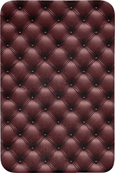 Badmat 60x90 cm - Antislip - Leer - Patroon - Bordeaux - Badmatten voor badkamer - Badkamermat - Douchemat - Badkamer mat
