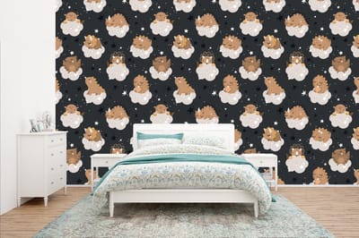Behang - Fotobehang Patroon - Jongens - Dino - Kinderen - Breedte 400 cm x hoogte 240 cm