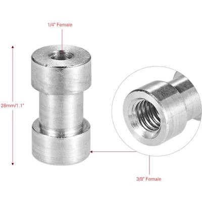 1 4  20 à 3 8  16 Adaptateur Convertisseur à Vis Filetée Douille Réductrice Vis de Montage Set pour Trépied d'Appareil Photo white