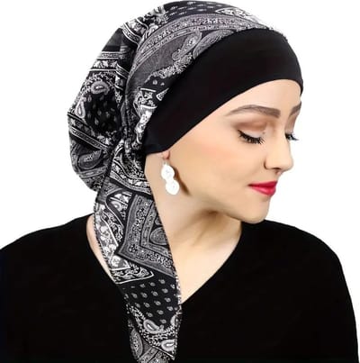 Bovista Hoofddoek - Hijab - Dames - Abaya - Sjaal - Islamitische Kleding - Moslim Kleding - Alhamdulillah - Zwart