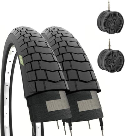 Fietsbanden Set - Banden en Binnenbanden - Stadsfiets Gebruik - Butyl Binnenbanden - 20 Inch - Zwart