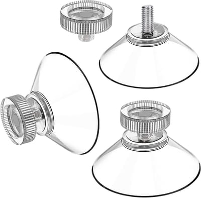 Zuignap met schroefdraad - Transparante Zuignap - 25 Stuks