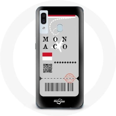 Coque pour Samsung Galaxy A20 Billet d'avion Monaco
