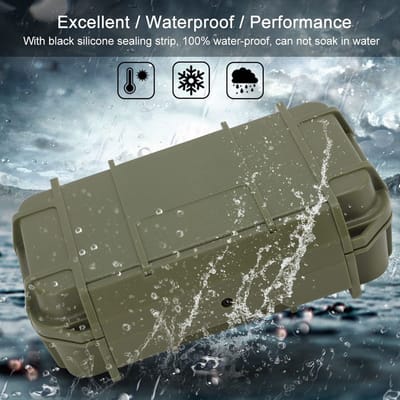 Dailygoods - Waterdichte box - Gereedschapskoffer - Schokbestendig - Groen - Outdoor opbergruimte - Ideaal voor camping en avontuur - Compact formaat