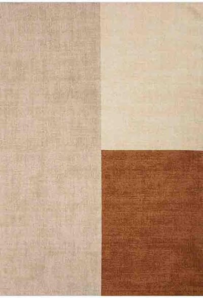 Easy Living - Blox-Rug-Copper Vloerkleed - 200x300  - Rechthoek - Laagpolig Tapijt - Modern - Beige, Bruin