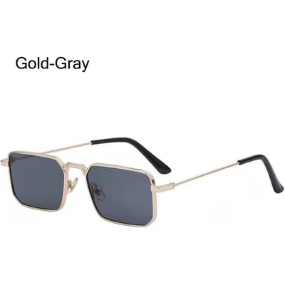 Hoge Kwaliteit Rechthoekige Zonnebril Dames Metalen Montuur Bril Vintage Merk Vierkante Zonnebril voor Shades Dames Brillen