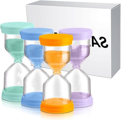 Uren zandloper, keuken timer, glazen zandloper, ideale zandloper voor kinderen, tandenpoets klok, perfect voor klaslokalen, spelletjes en kantoor, decoratie voor bureau, keuken alarm klok, 3/5/10/30 minuten.