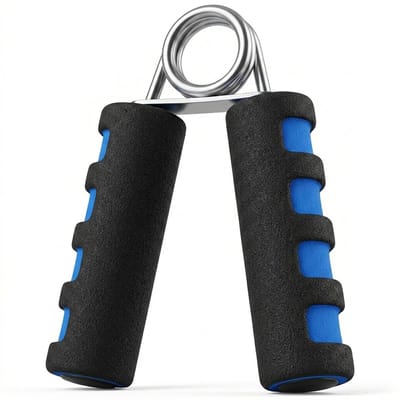 Blauw handtrainer grip trainer fitness hand grip versterker pols trainer knijper hand kracht trainer voor heren en dames met metalen veer antislip handvat voor hand training en pols oefeningen