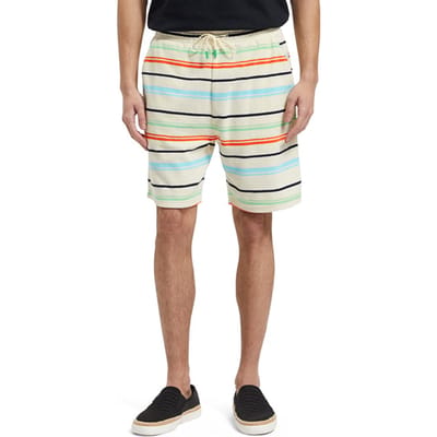 Scotch & Soda Towelling Sweatshorts Multicolour Stripe Maat: S | Korte Broeken Outlet | Heren