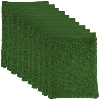 The One Towelling Washandjes - 15x21cm - 10 stuks - Hotelkwaliteit - 500 g/m² - 100% Gekamd katoen - Groen